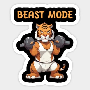 Beast mode for gym Sticker